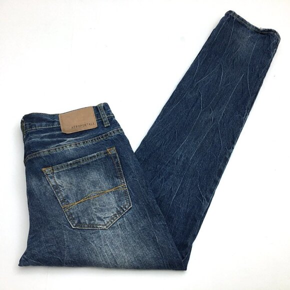 Aeropostale Men's size 32 x 32 Jeans Skinny Distressed Straight Leg - Picture 10 of 10